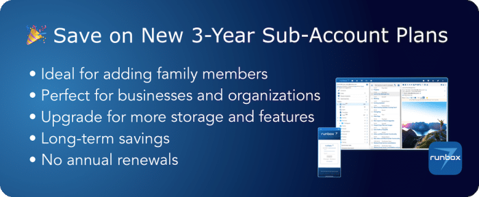 3 year sub account plans illustration