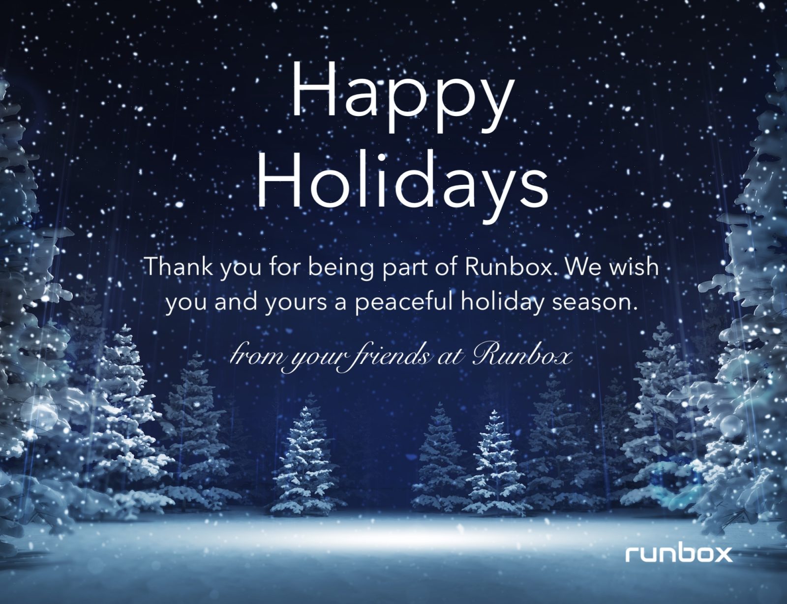 Thank You and Happy Holidays from Runbox